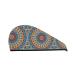 Hair Towel Wrap Hair Drying Towel with Button Towel Turban Head Towel to Dry Hair Quickly (Round Mandala)