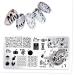 3pcs Nail Art Stamp Templates Kit - Maleicure Stencil & Nail Art Tools (OM-D04 OM-D05 OM-D06) - International Shipping Available - Buy Online on GoSupps.com