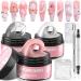 Morovan Solid Builder Gel For Nails - 3 Colors Builder Nail Gel Kit Non-Sticky Nail UV LED Extension Gel for Nail Sculpture Gel with 3D Silicone Mold and Double Pen Hard Gel At Home DIY Nail Art Salon