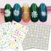 12 Sheet 3D Flower Nail Art Stickers - Self-Adhesive Decals for DIY Nail Design - Sunflower, Small Daisies, Mix Flowers - Decoration Accessories for Girls - Buy Online on GoSupps.com