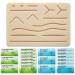 Ultrassist Suture Refill Kit for Medical and Vet Students Large Silicone Stitch Pad with Pre-Cut Wounds & Various Suture Threads and Needles Ideal Practice Suture Training Kit (Education Use Only) 19 pieces