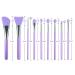 LORMAY 9 Pcs Silicone Makeup Brush Set for Face, Eyes, and Lips - Purple (9 Piece Set) - Buy Online on GoSupps.com