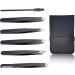 6 PCS Eyebrow Tweezers Set  Professional Stainless Steel Slant Tip and Pointed Tweezer Kit for Women Men  Precision for Ingrown Hair  Splinter  Blackhead and Facial Hair Removal