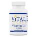 Vital Nutrients - Vitamin D3 - Supports Calcium Absorption and Bone Health - 60 Vegetarian Capsules per Bottle - 10 000 IU