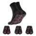 Gecau 4PCS Winter Warm Self-Heating Socks, Heating Winter Socks, for Camping Fishing Riding, for Man and Women Multicolora 5.9*2.7Inch