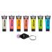 Moon Glow 12 ml bright facial and body color phosphorescent in the dark invites you to glow UV key supporters included (8 (1 piece)))