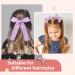 DEEKA Light Purple Cotton Linen Hair Bows 2 Sizes 5"&3.5" Soft Hair Bow set for Toddler Girls Long Ponytail Knot Bows Alligator Clip Hair Accessories for Little School Girls (Light Purple) - Buy Online on GoSupps.com
