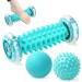 Premium Foot Massage Roller Set 3-Piece - Alleviate Sore Muscles with Innovative Foot Massage Device & Muscle Rollers - Buy Online on GoSupps.com