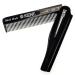 Kent 20T Black Graphite Handmade Folding Pocket Comb for Men  Fine Tooth Hair Comb Straightener for Everyday Grooming Styling Hair  Beard or Mustache  Use Dry or with Balms  Saw Cut  Made in England 1 Pack B-Graphite