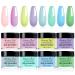 8 box/set Fine Dipping Powder Dip Kit Powder Nail Color System Summer Light Pink Violet Yellow Purple Green Blue Like Gel Polish Effect Even & Smooth Finish (37-40-41-42-82-64-76-79-10g/box)