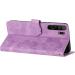 Folding Flower Pattern Cover for Redmi 9 | PU Leather Wallet Case with Stand & Card Slots - Violet - Buy Online on GoSupps.com