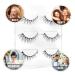 Frihappy 3D Wispy False Eyelashes - Natural Look Hand-made Human Hair & Mink Lashes - Reusable Fake Lashes Pack NL24 - Buy Online on GoSupps.com