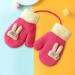Girls Boys Cute Fox Knitting Short Full Finger Gloves Toddler Kids Winter Thermal Plush Lining Cycling Camping Gloves Mitten for 1-3 Yrs Cartoon/Fuschia - Buy Online on GoSupps.com