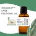 GreenHealth Sage 8 fl oz (237 ml) Aluminum Bottle w/Plug Cap 100% Pure Essential Oil  - Buy Online on GoSupps.com