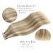 Premium Real Hair Extensions - 40 Pieces 100g 45.7cm Ash Brown & Golden Blonde Highlights - Invisible Glue-In Tape Extensions - Buy Online on GoSupps.com