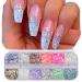 Glittering Nail Art Flakes - 2 Boxes of 24 Grids in Heart Star & Holographic Moon Shapes for Crafting & Nail Designs - International Shipping Available - Buy Online on GoSupps.com