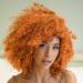 ColourfulPanda Afro Wig for Women - Curly Ginger Red Synthetic Hair with Pony for Black Women | Kinky Curly Orange Copper Style - Buy Online on GoSupps.com