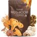 Mushroom Coffee Adaptogenic 6 Mushrooms with Lion's Mane Reishi Cordyceps Shiitake King Trumpet & Turkey Tail Instant Coffee Powder for Energy Digestion & Immune Support 30 Servings 6.35 Ounce (Pack of 1)
