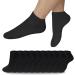 Propog sneaker socks women 10 pairs of socks sports socks breathable organic cotton socks women & men unisex short sneakers socks 39-42 black