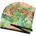 Leopard & Palm Leaves Coral Velvet Dry Hair Cap | Ideal for Home Travel Pool Parties & More - Buy Online on GoSupps.com