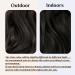SARLA 18 Inch Invisible Wire Hair Piece Curly Wavy Synthetic Hair Extension - Black Brown - Buy Online on GoSupps.com