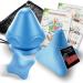 Dongshen triggerpunkt presser set - massage device for muscle pain and tension of the shoulder neck arms back and legs --3 different trigger for working on the floor and wall blue