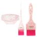 Lurrose Salon Hair Coloring Dyeing Kit Hair Dye Brush Mixing Bowl for Salon Home Use (Pink)