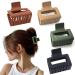 4 Pack Hair Clips for Women 2.1" Large Claw Clip Strong Hold Hair Clips for Thick & Thin Hair Non Slip Hair Clips for Styling Fashion Matte Hair Accessories 4 Different Color