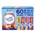 Crystal Light Sugar-Free Lemonade Fruit Punch Raspberry Lemonade and Wild Strawberry On-The-Go Powdered Drink Singles Mix Variety Pack 60 Count Each Packet Dissolves into any 16.9 oz