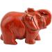 Natural Red Jasper Elephant Figurine | Healing Crystal Reiki Statue Home Decor - Buy Online on GoSupps.com