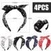 Vintage Paisley Hair Ties & Wide Headbands for Women | Rockabilly Bow Accessories in Red Black White & Blue - Buy Online on GoSupps.com