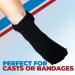 Extra Wide Hospital Socks for Swollen Ankles & Feet - Diabetic Socks (4 Pairs Black) - Buy Online on GoSupps.com
