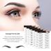 4D Waterproof Eyebrow Stickers - 6 Sheets, 66 Pairs Black, Arch Style for Women and Girls - Buy Online on GoSupps.com