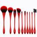 Brush Portable Mini Face Makeup Brushes Multi Function Premium Foundation Blending Blush Professional Cosmetics Brushes Kit with Red Handle 1