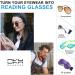 OKH Stick-on Reading Glasses - 2.5x Bifocal Lenses for Sunglasses & Safety Goggles | International Shipping Available - Buy Online on GoSupps.com