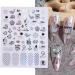 Summer Ocean Nail Art Stickers - 6 Sheets Tropical Palm Tree Decals for Women, Kids, Girls - Self-Adhesive 3D Seashell, Mermaid, Fish Designs - Acrylic Nail Decoration - Buy Online on GoSupps.com