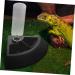Happyyami Turtle Drinker Reptile Water Dish Bowl Reptile Water Dispenser Pet Water Feeder Reptisoil Plastic 17X17X3.5CM Black - Buy Online on GoSupps.com