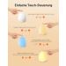 Synighty Dimmable Silicone LED Night Light for Children - 8 Color Changing 1-Hour Timer Memory Function Type C Charging - Perfect Egg-Shaped Bedside Lamp for Breastfeeding (White) - Buy Online on GoSupps.com
