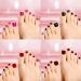 480 Pcs Short Square Matte & Glossy False Toe Nails Set for Women - French Full Cover Press On Toenails in Multiple Colors - Buy Online on GoSupps.com