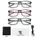 Suertree 3 Pack Blue Light Filter Reading Glasses for Men & Women - UV Blocked 2.0x Diopter Tortoise Optics - Buy Online on GoSupps.com