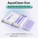 AquaClean Duo Water Flosser - Portable Waterproof Teeth Cleaner with Nozzle & Travel Bag | Dentist Designed Cordless Flosser for Braces - Pastel Purple - Buy Online on GoSupps.com