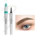 Microblading Eyebrow Pen 3D Waterproof Natural Brows Eyebrow Pen 4-Tipped Precise Brow Pen for Women Stay on All Day (Light Brown)