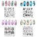 Buy Set F20 Nail Art Stamping Plates - 3pcs Square with Silicone Stamp & Scraper | International Shipping Available - Buy Online on GoSupps.com