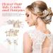 PATKAW Crystal Bridal Side Comb - Bride Wedding Hair Comb Hair Accessories with Pearl - Floral Hair Pins Wedding Hair Side Comb Hair Flowers Hair Styling Decors - Buy Online on GoSupps.com