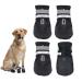 Dricar Dog Shoes Set of 4 Dog Boots for Injured Paws Waterproof Anti Slip Dog Shoes for Walking Paw Protectors with Reflective Straps for Small Medium Large Dog (XXL Black) XXL Black