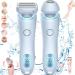 Livora Electric Razor Livora Razor Silk Glide Pro Epilator Painless for Home 2 in 1 Electric Shaver Razors for Women Bikini Trimmer for Pubic Hair Wet & Dry (Blue)