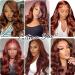 Reddish Brown 22 Body Wave Human Hair Lace Front Wig | 180% Density Auburn Brown Wig for Black Women - Buy Online on GoSupps.com