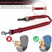 Eyin 3-in-1 Dog Seat Belt - Reflective Elastic Nylon Compatible with All Breeds & Car Seats 90cm Red - Safe Travel Solution - Buy Online on GoSupps.com