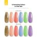 Burano Poly Extension Gel Nail Kit - 6 Colors Builder Gel Set for Beginner & Professional | DIY Poly Nail Gel Kits Starter Kit - Nail Art Gift (02 Colorful) - Buy Online on GoSupps.com