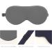 Reidio Double Side Natural Latex Sleep Mask Adjustable Strap with Earplugs - 100% Blackout for Night Sleeping, Travel, Nap - Plum Color - Buy Online on GoSupps.com